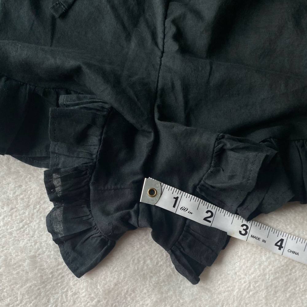 J Crew Cotton voile ruffle beach short black small - Picture 13 of 15